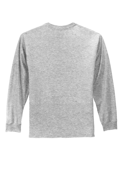 Rear View of Ash Port & Co Long Sleeve Essential Tee. PC61LS plain