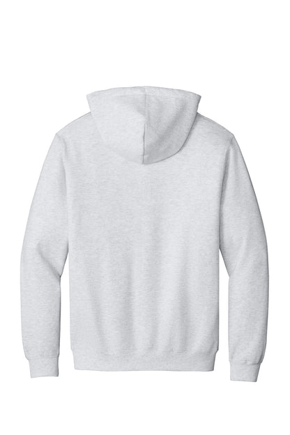 Rear View of Ash Port & Co Tall Essential Fleece Pullover Hooded Sweatshirt. PC90HT plain