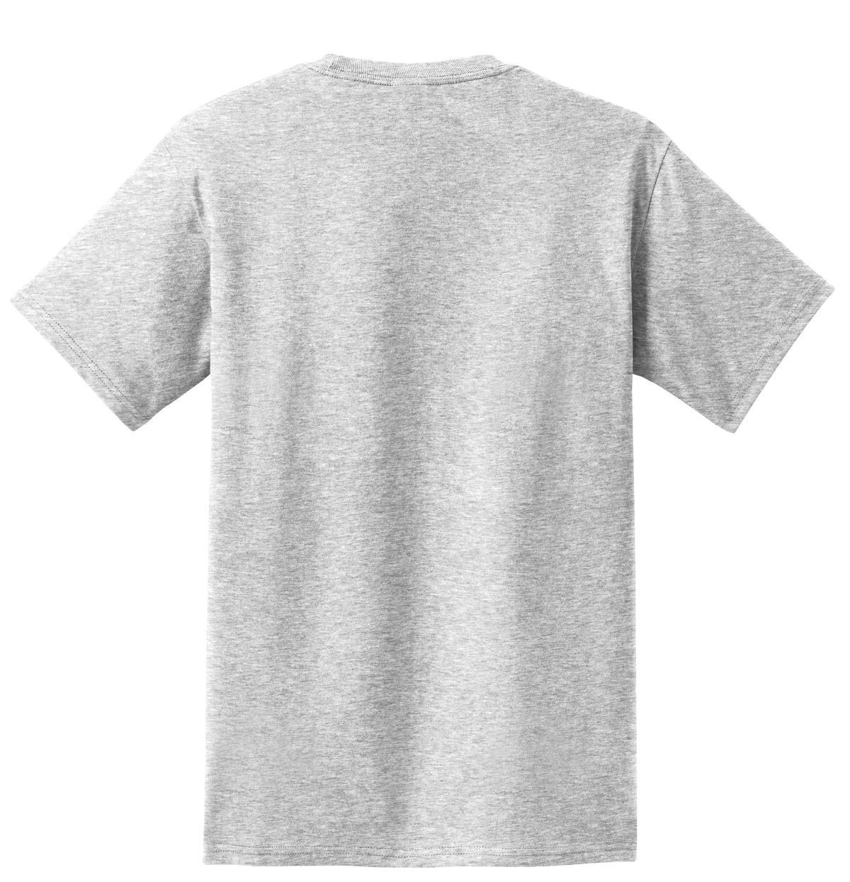 Rear View of Ash Port & Co Tall Essential Pocket Tee. PC61PT plain