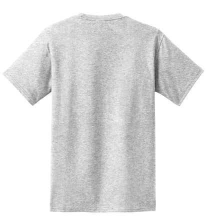 Rear View of Ash Port & Co Tall Essential Pocket Tee. PC61PT plain