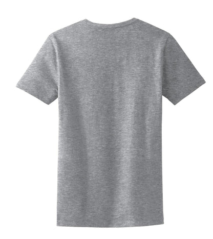 Rear View of Ath Heather Port & Co Women's Essential Tee. LPC61 plain