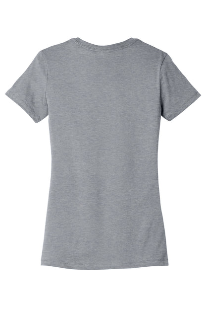 Rear View of Athletic Ht BELLA+CANVAS Women's Slim Fit Tee. BC6004 plain