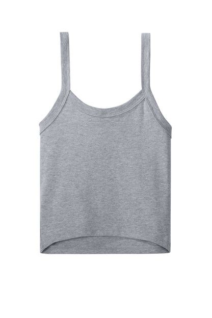Rear View of AthlHthr BELLA+CANVAS Women's Micro Rib Spaghetti Strap Tank BC1012 plain