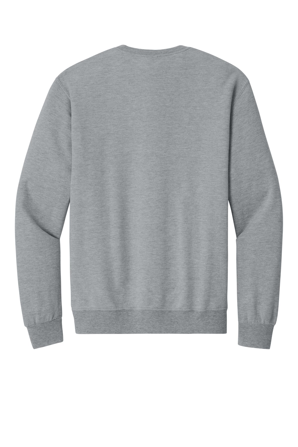 Rear View of AthlHthr Jerzees Ultimate Unisex CVC Ring Spun Crewneck Sweatshirt IC48M plain