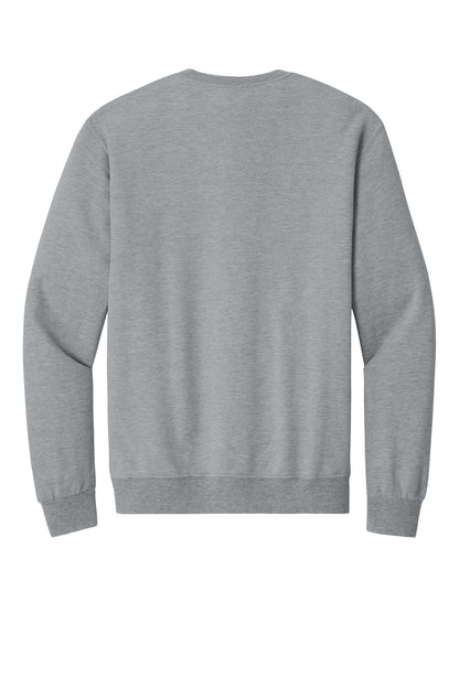 Rear View of AthlHthr Jerzees Ultimate Unisex CVC Ring Spun Crewneck Sweatshirt IC48M plain