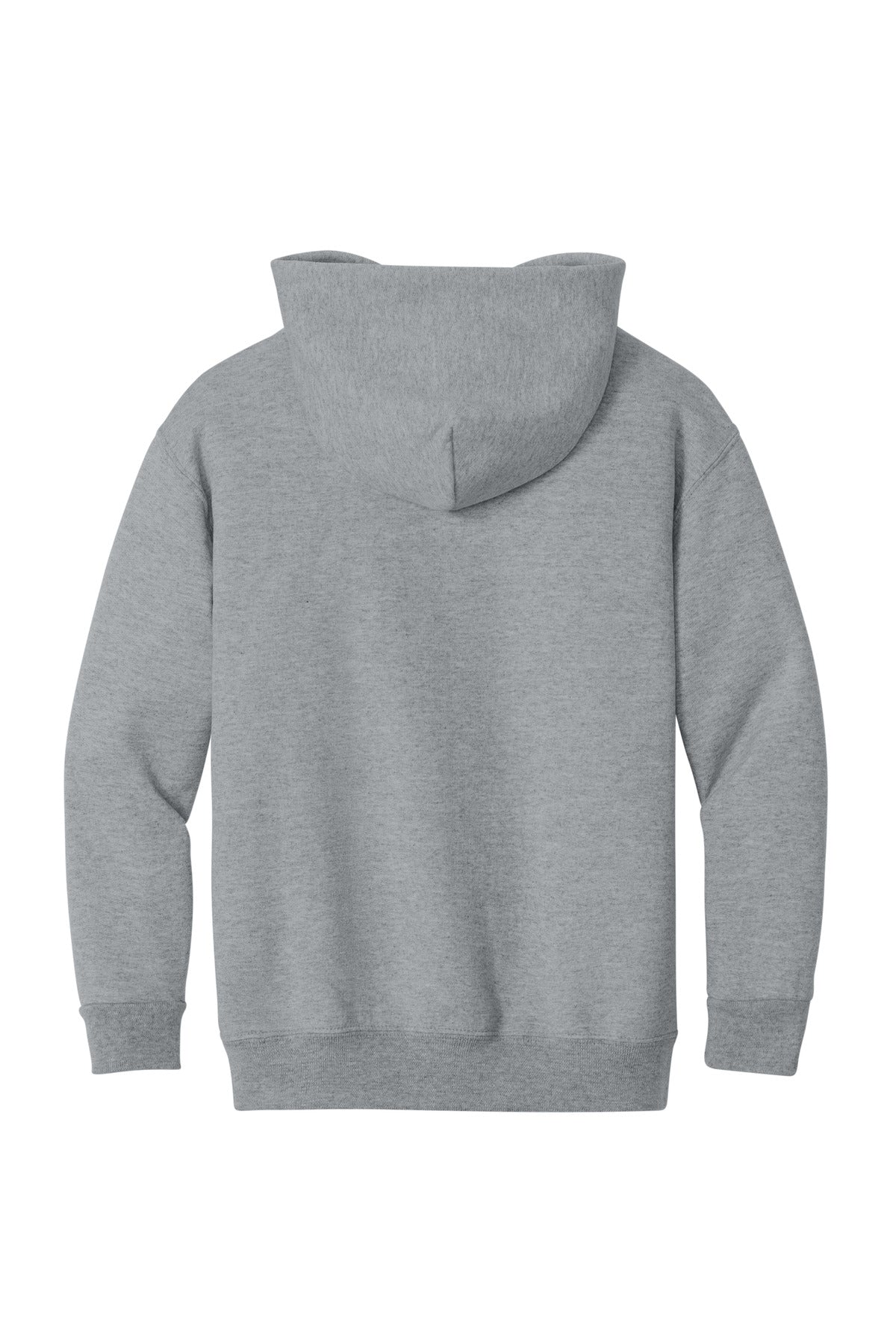 Rear View of AthlHthr Jerzees - Youth NuBlend Pullover Hooded Sweatshirt. 996Y plain