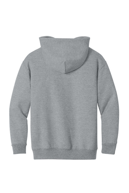 Rear View of AthlHthr Jerzees - Youth NuBlend Pullover Hooded Sweatshirt. 996Y plain