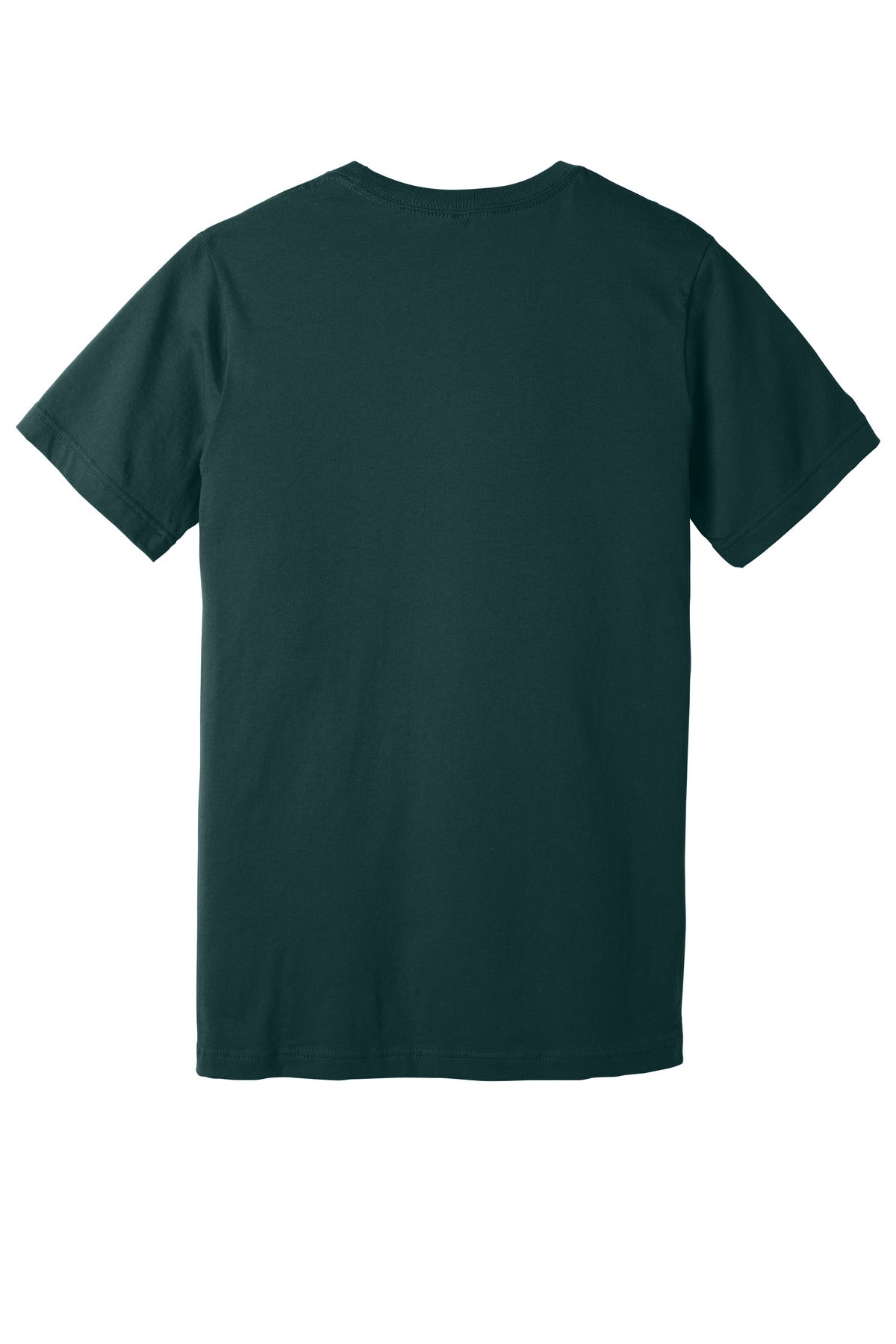 Rear View of Atlantic BELLA+CANVAS Unisex Jersey Short Sleeve Tee. BC3001 plain