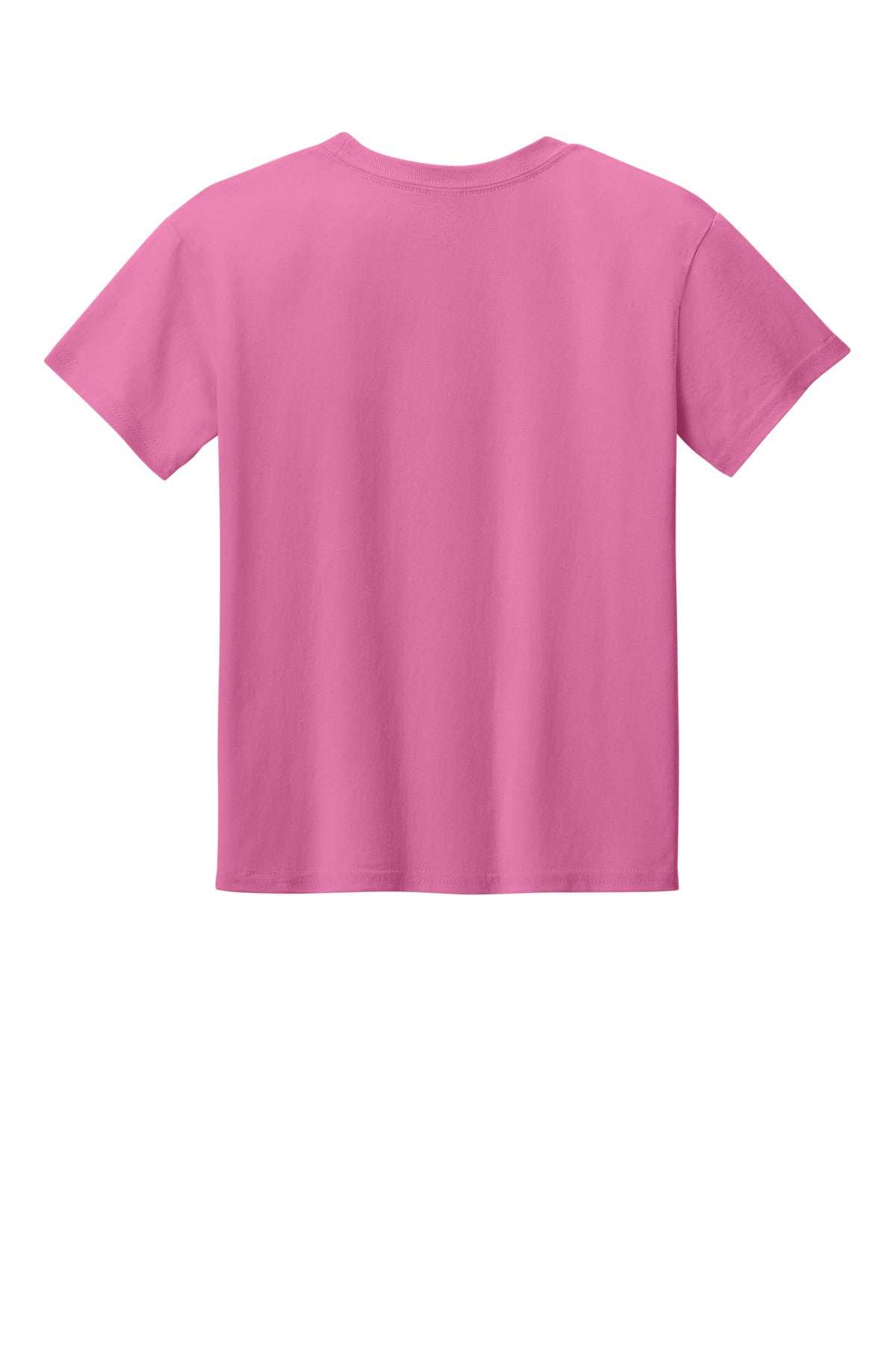 Rear View of Azalea Gildan Youth Light Cotton Tee 3000B plain