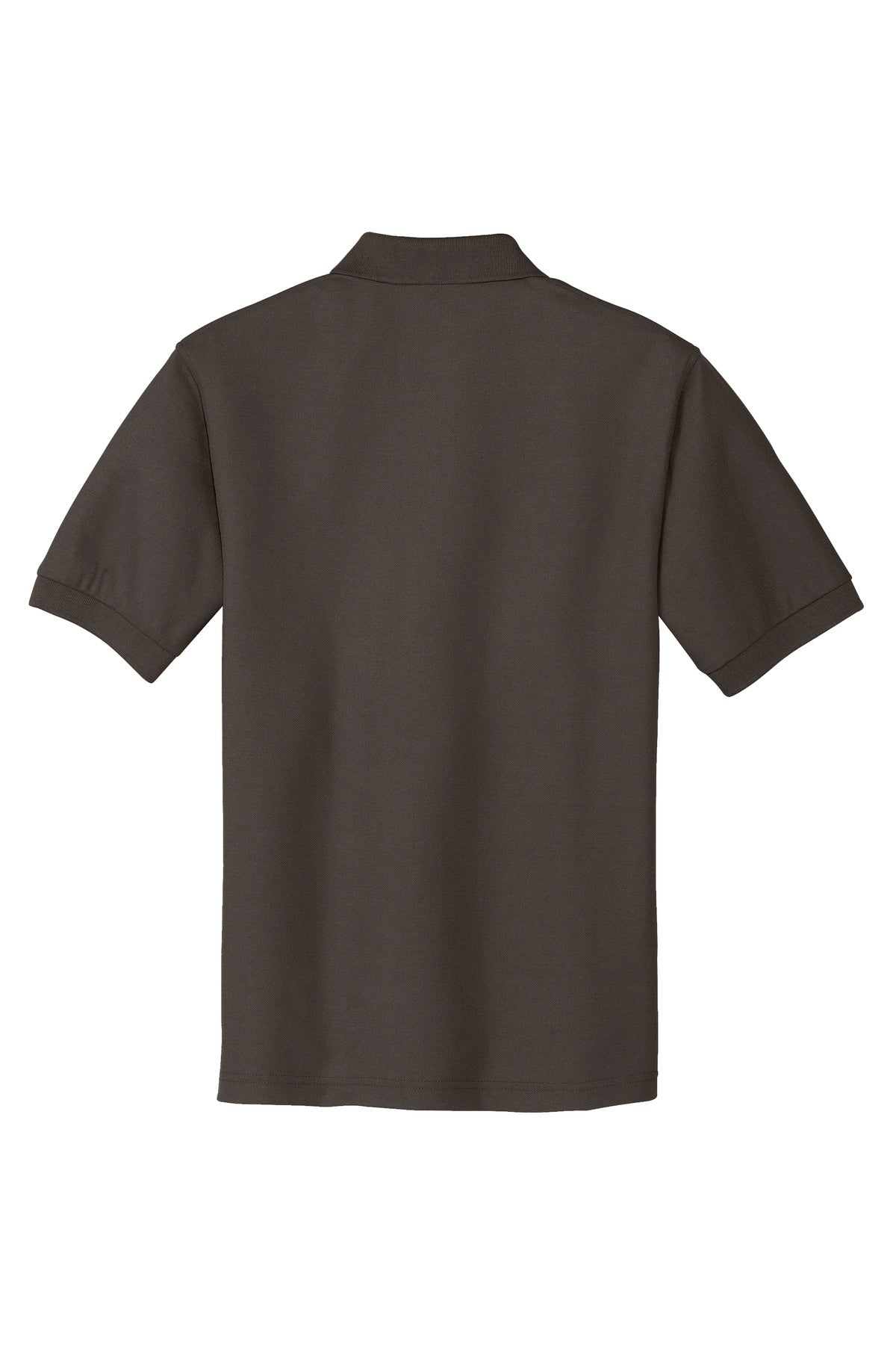 Rear View of Bark Port Authority Silk Touch Polo K500 plain