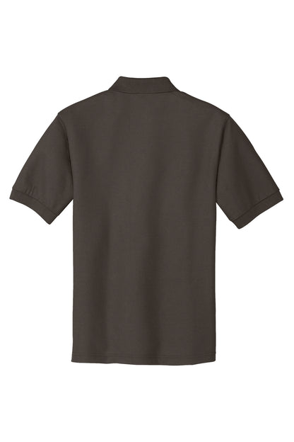Rear View of Bark Port Authority Silk Touch Polo K500 plain