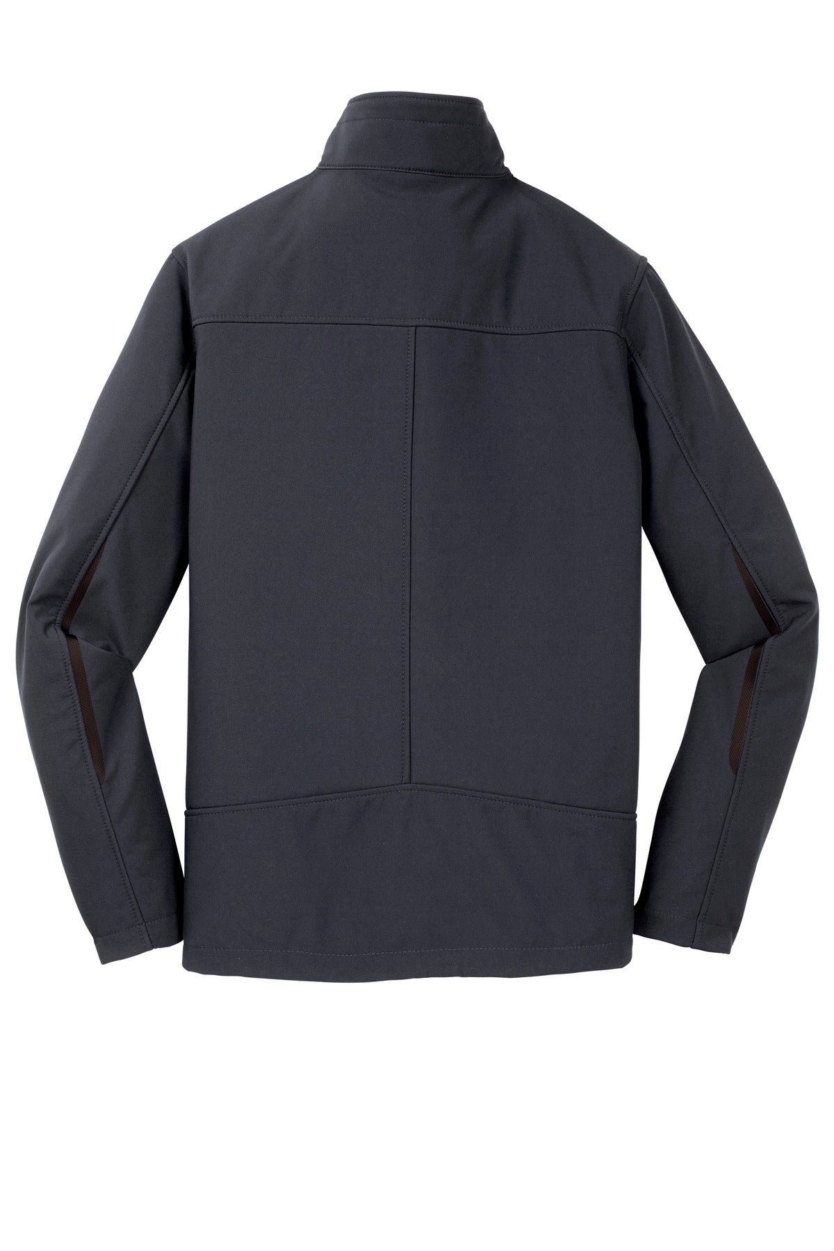 Rear View of Batlshp Grey Port Authority Welded Soft Shell Jacket. J324 plain
