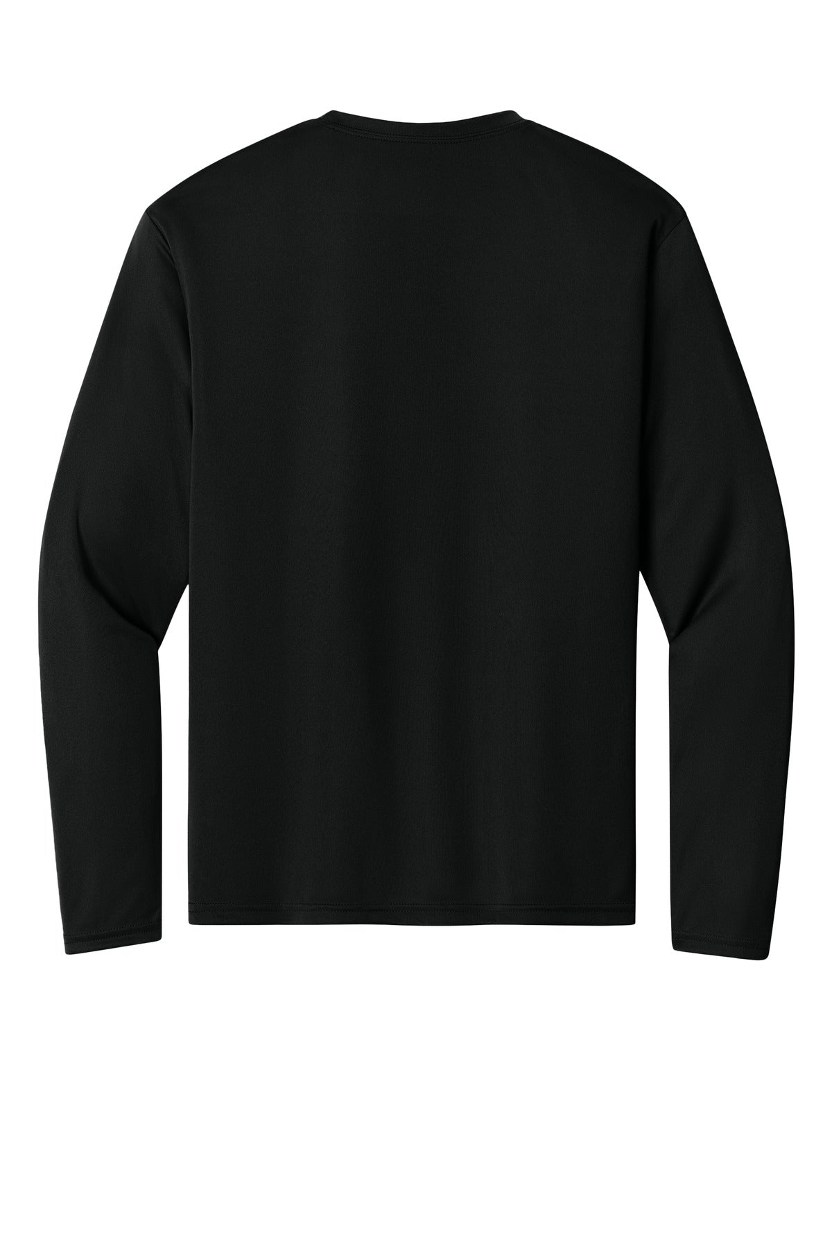 Rear View of Black A4 Cooling Performance Long Sleeve Tee A4N3165 plain