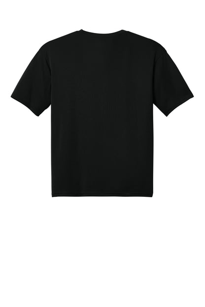 Rear View of Black A4 Cooling Performance Short Sleeve Tee A4N3142 plain