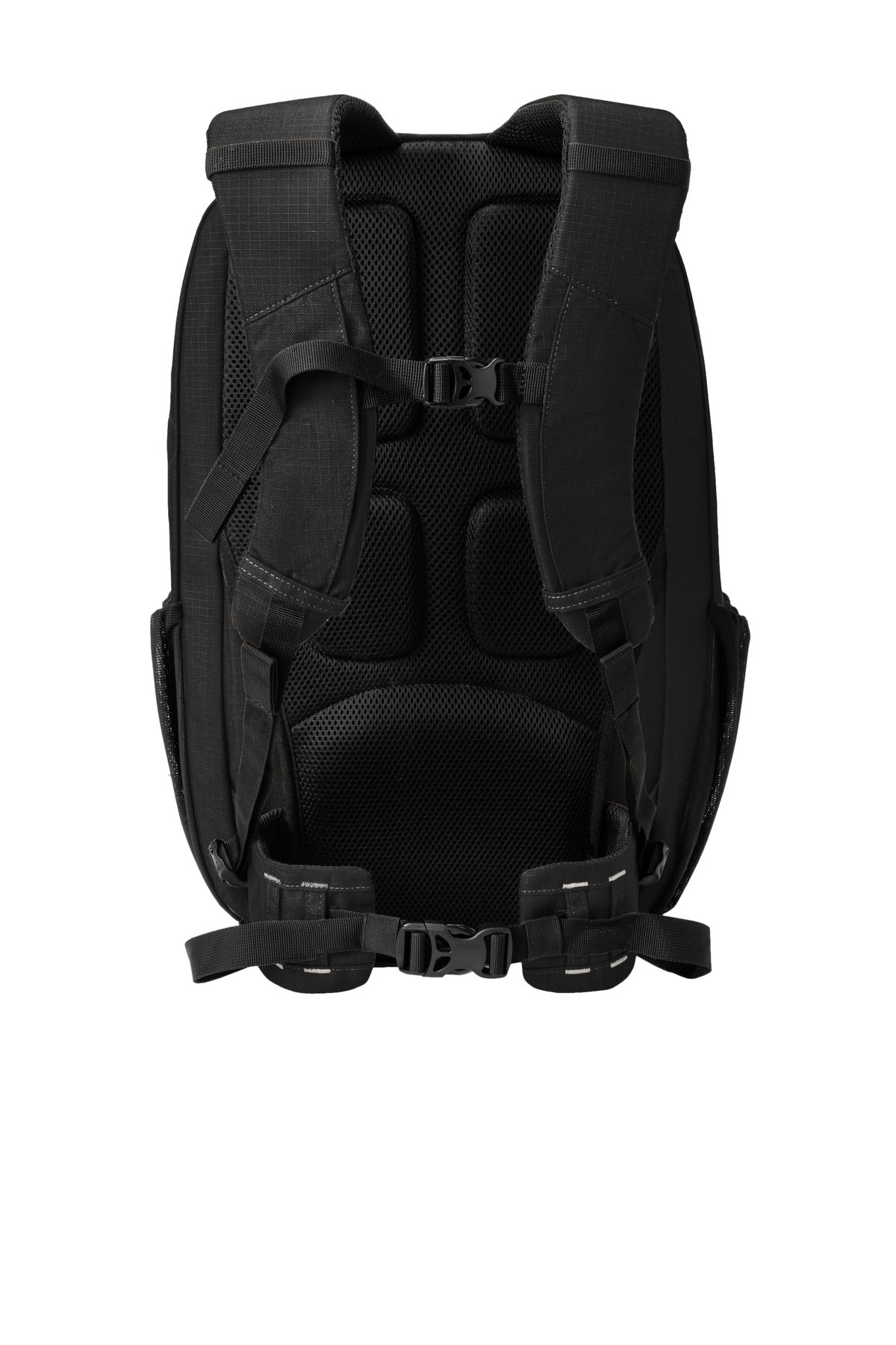 Rear View of Black Carhartt 25L Ripstop Backpack CTB0000481 plain