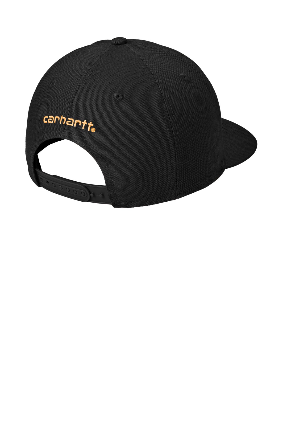 Rear View of Black Carhartt Ashland Cap. CT106665 plain