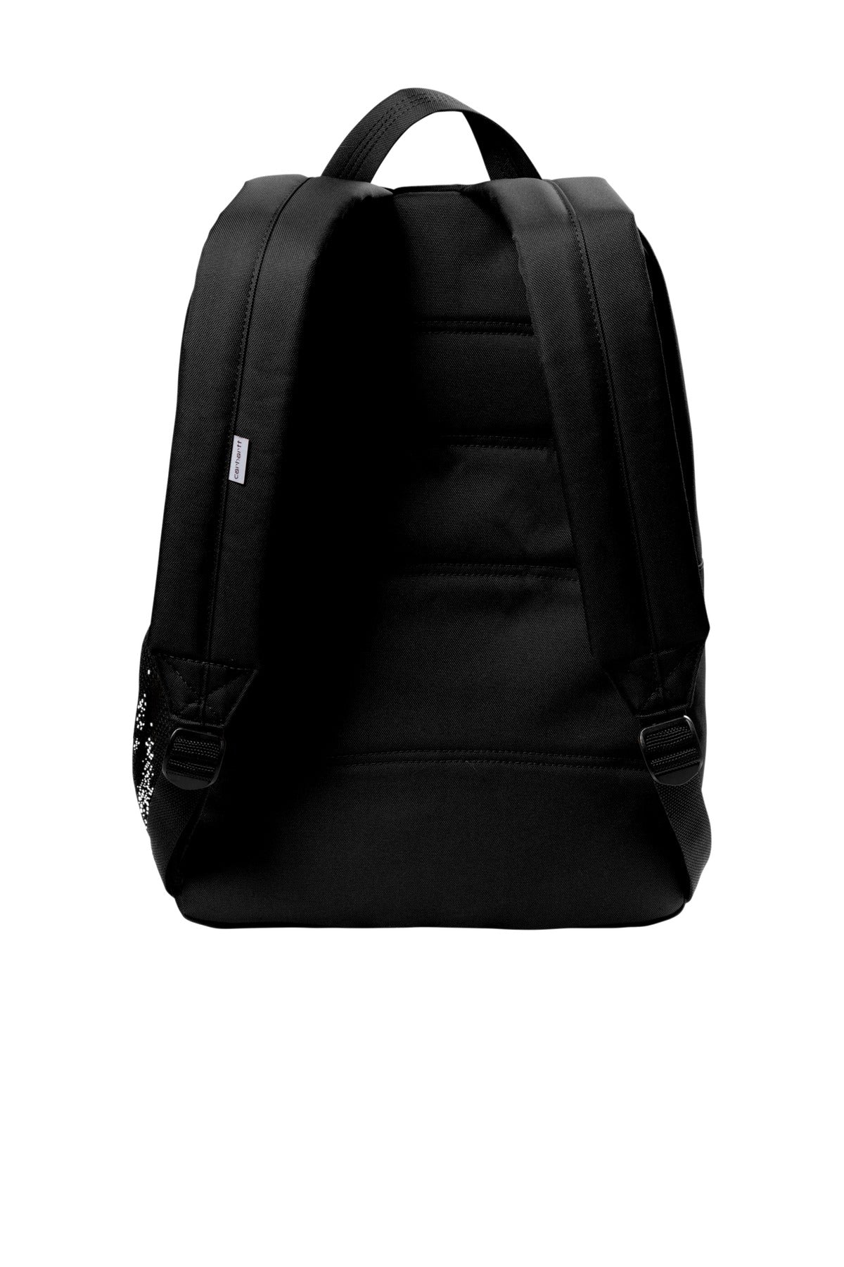 Rear View of Black Carhartt Canvas Backpack. CT89241804 plain