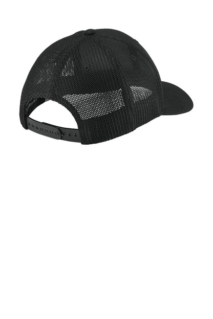 Rear View of Black Carhartt Flexfit 110 Mesh Back Cap CT106577 plain