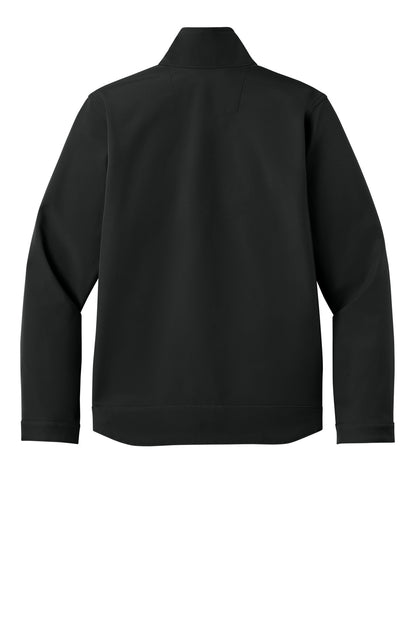 Rear View of Black Carhartt Rain Defender Soft Shell Jacket CT106438 plain
