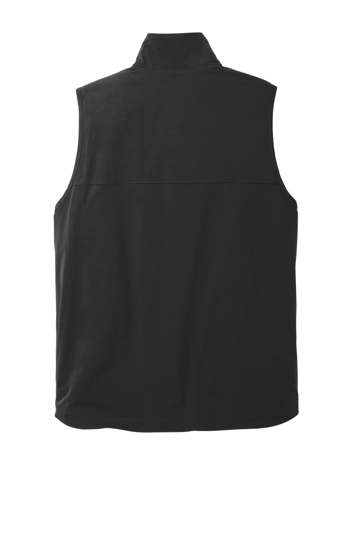 Rear View of Black Carhartt Super Dux Soft Shell Vest CT105535 plain