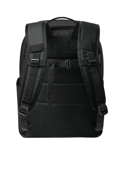 Rear View of Black Carhartt Two-Compartment Cooler Backpack CTB0000607 plain