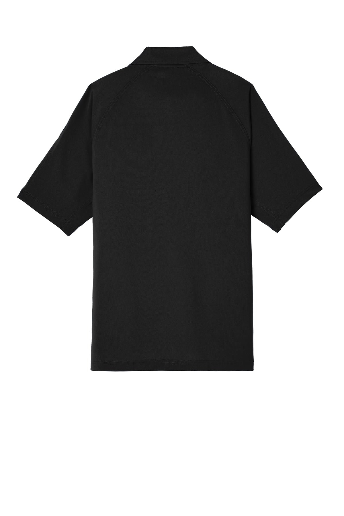 Rear View of Black CornerStone Select Lightweight Snag-Proof Tactical Polo. CS420 plain