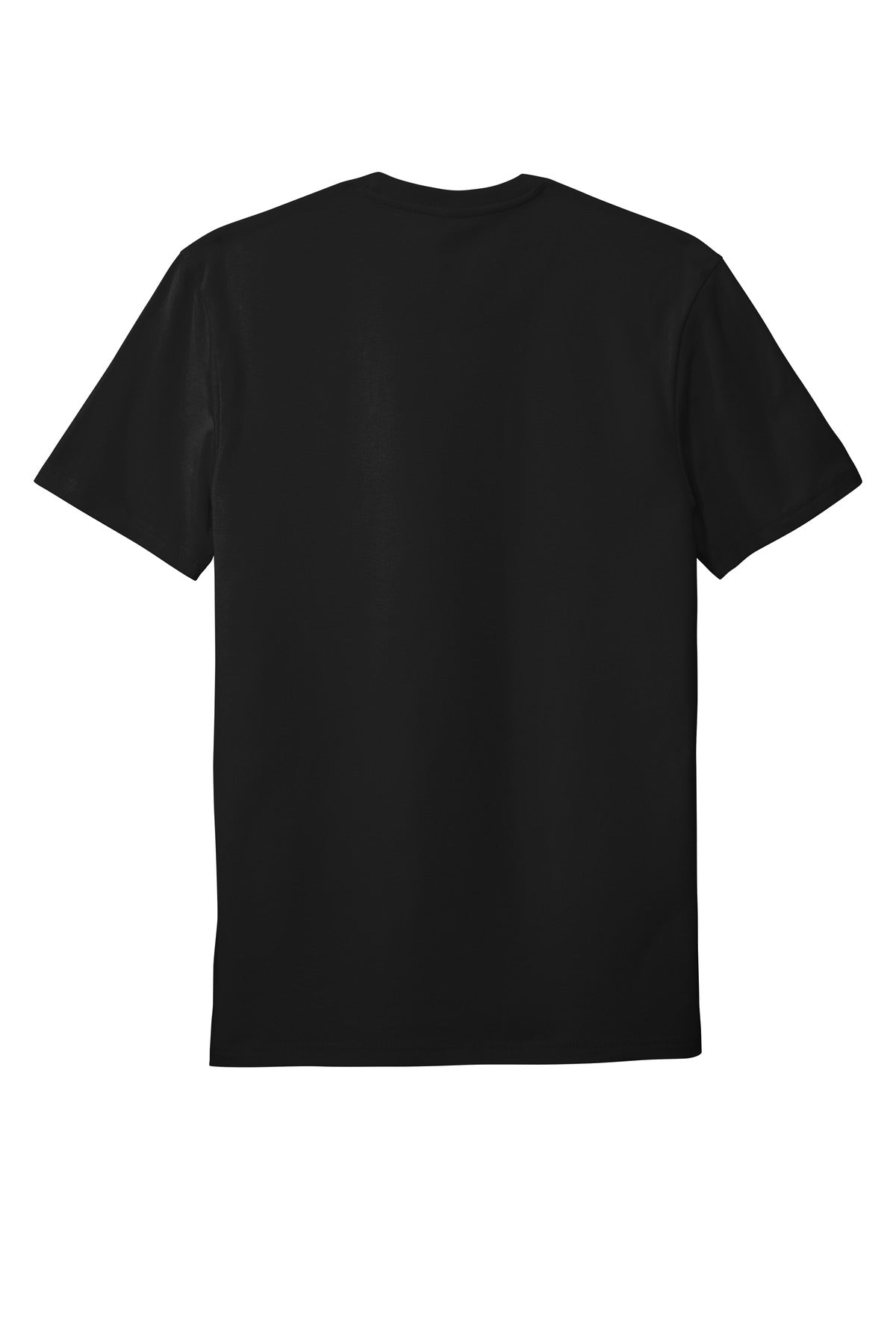 Rear View of Black District Flex Tee DT7500 plain