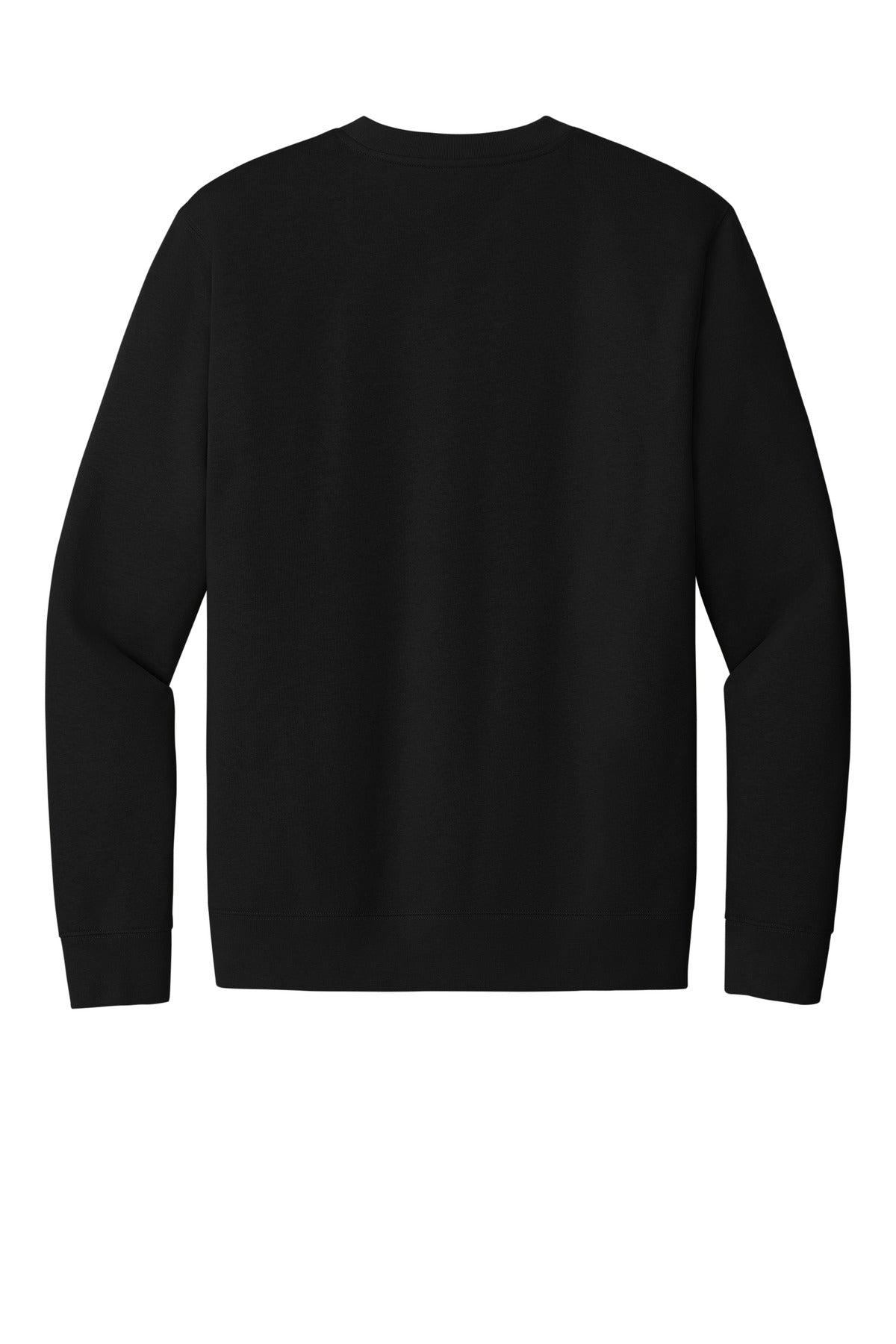 Rear View of Black District V.I.T. Fleece Crew DT6104 plain