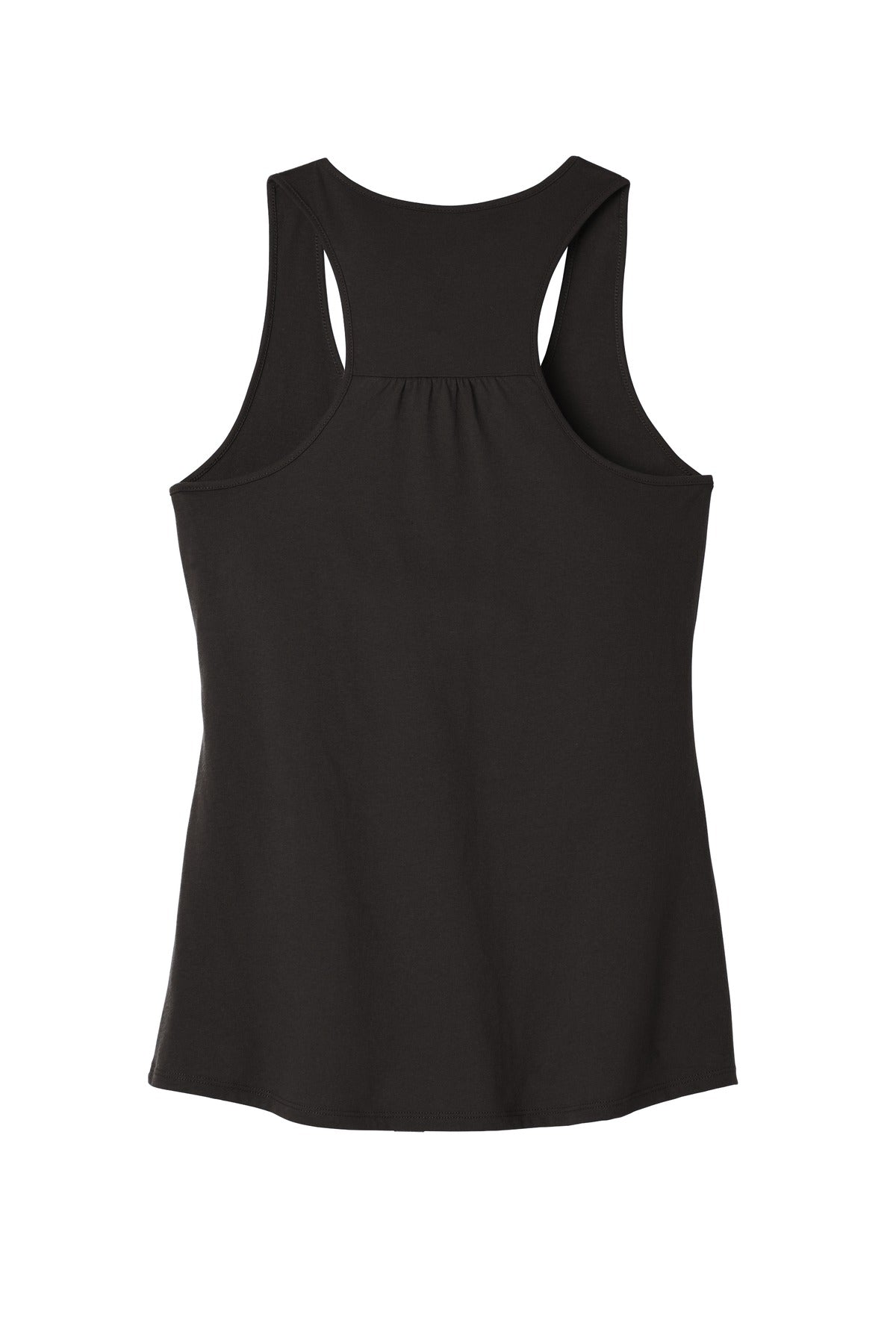 Rear View of Black District Women's V.I.T. Racerback Tank DT6302 plain