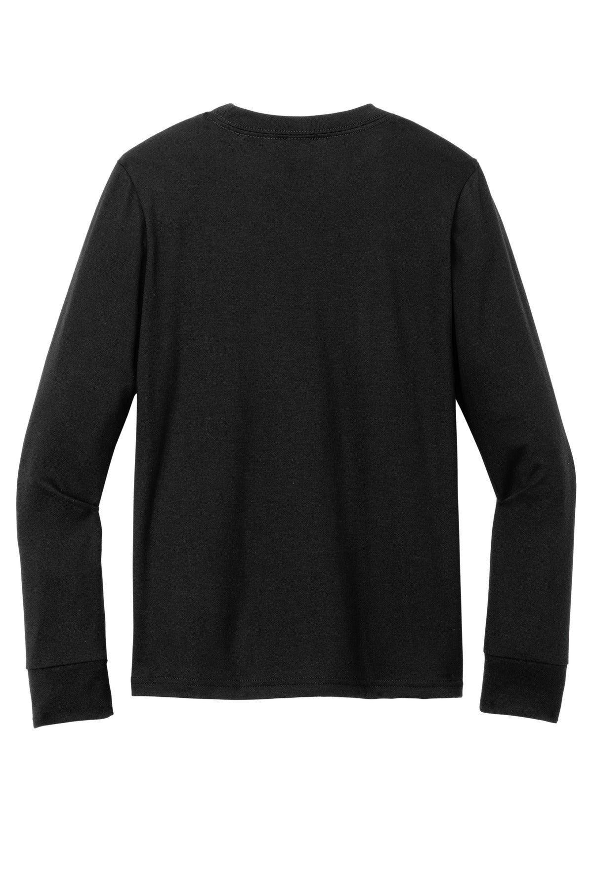 Rear View of Black District Youth Perfect Tri Long Sleeve Tee DT132Y plain