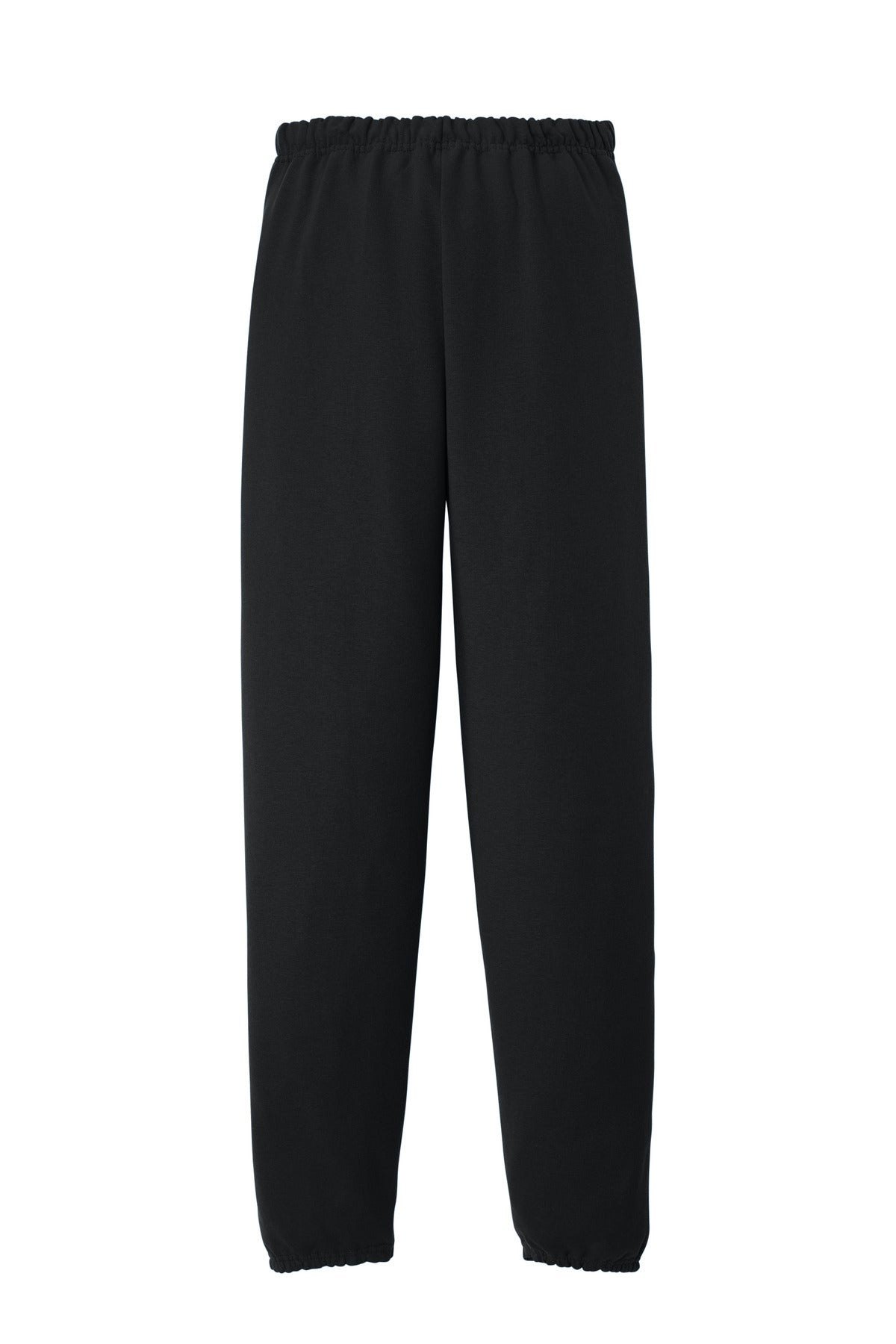 Rear View of Black Jerzees - NuBlend Sweatpant. 973M plain