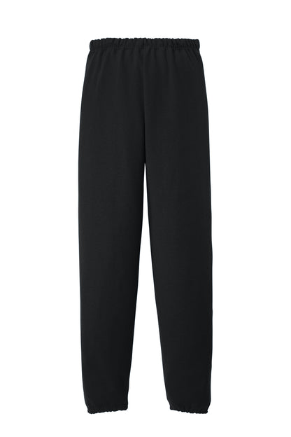 Rear View of Black Jerzees - NuBlend Sweatpant. 973M plain