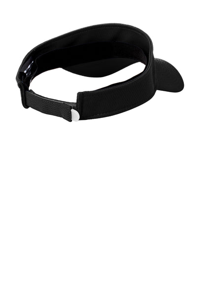 Rear View of Black New Era Performance Dash Adjustable Visor NE219 plain
