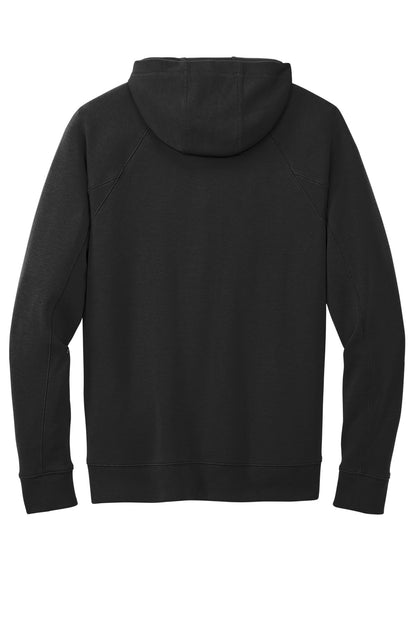 Rear View of Black New Era STS 1/4-Zip Hoodie NEA541 plain