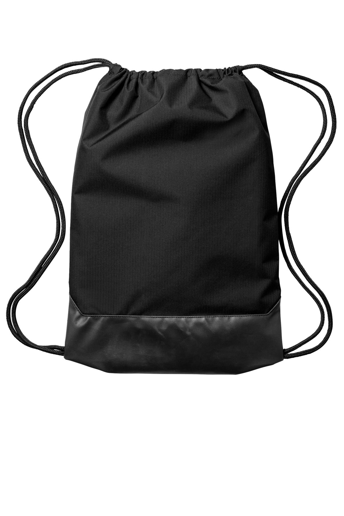 Rear View of Black Nike Brasilia Drawstring Pack NKDM3978 plain