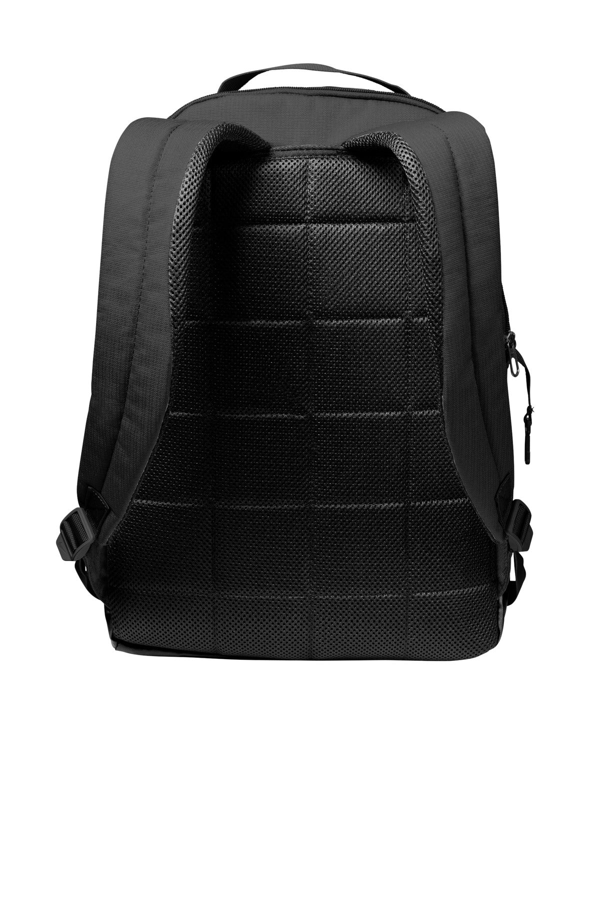Rear View of Black Nike Brasilia Medium Backpack NKDH7709 plain
