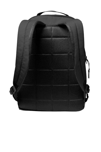 Rear View of Black Nike Brasilia Medium Backpack NKDH7709 plain