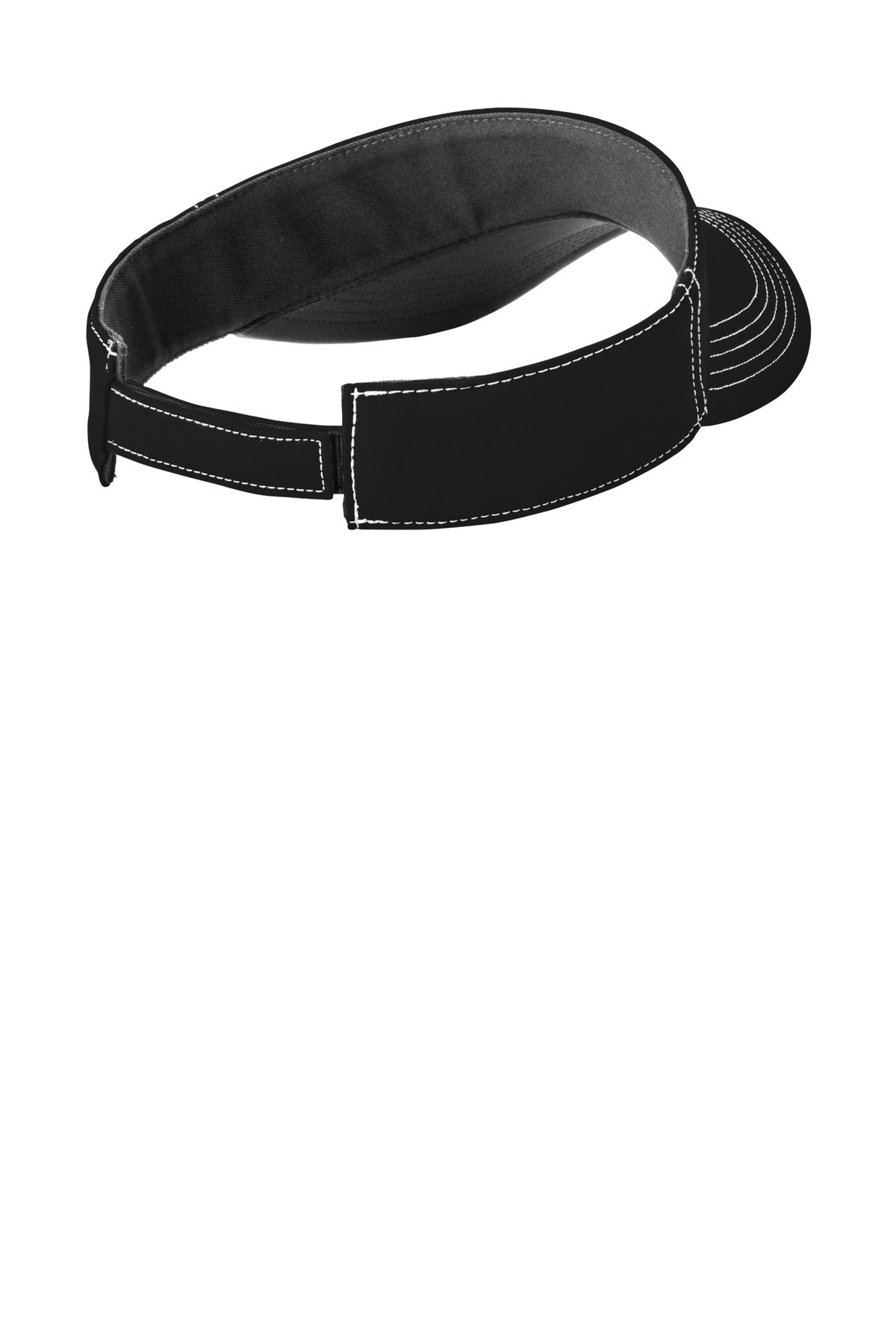 Rear View of Black Nike Dri-FIT Ace Visor NKFB6446 plain