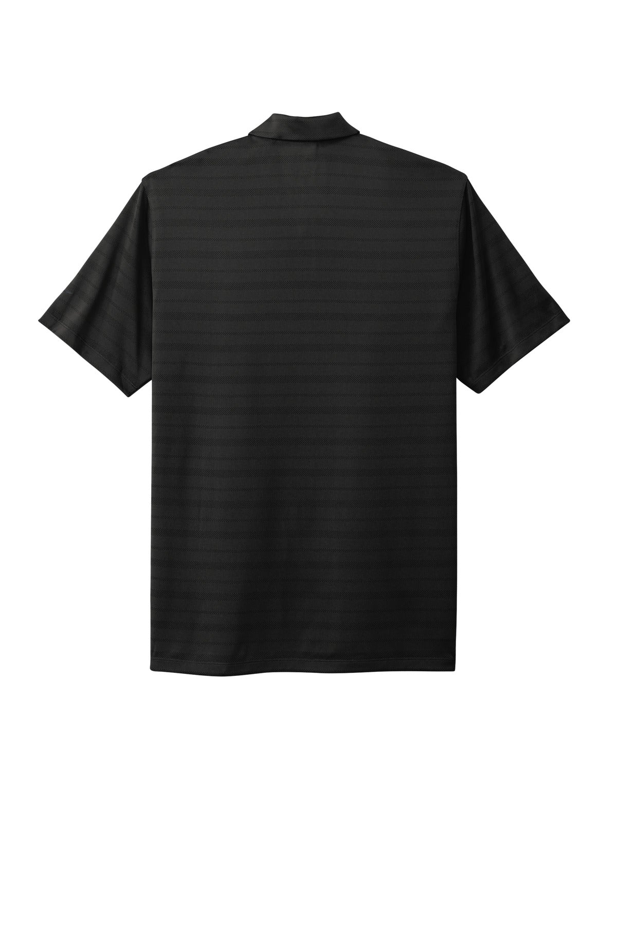 Rear View of Black Nike Dri-FIT Vapor Jacquard Polo NKDC2115 plain