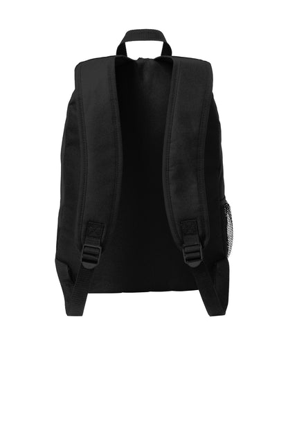 Rear View of Black Port Authority Circuit Backpack. BG217 plain