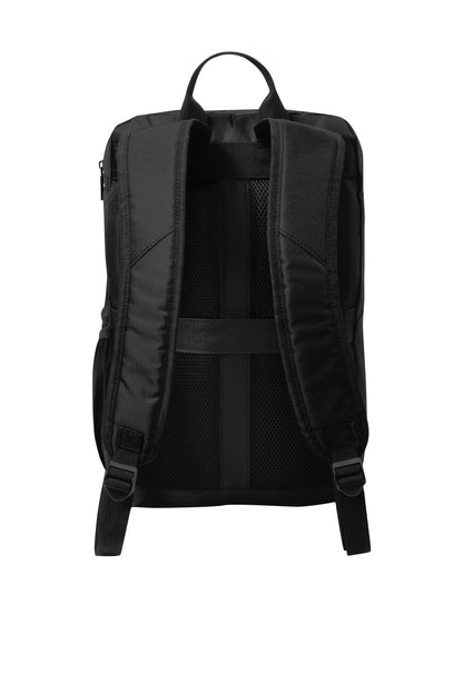 Rear View of Black Port Authority City Backpack. BG222 plain