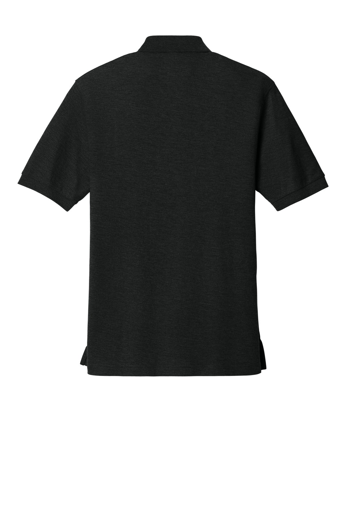 Rear View of Black Port Authority Silk Touch Polo K500 plain