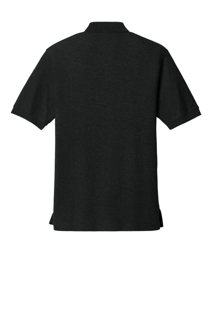 Rear View of Black Port Authority Silk Touch Polo K500 plain