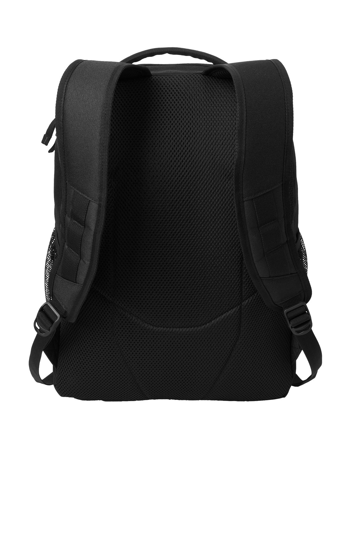Rear View of Black Port Authority Transport Backpack BG232 plain