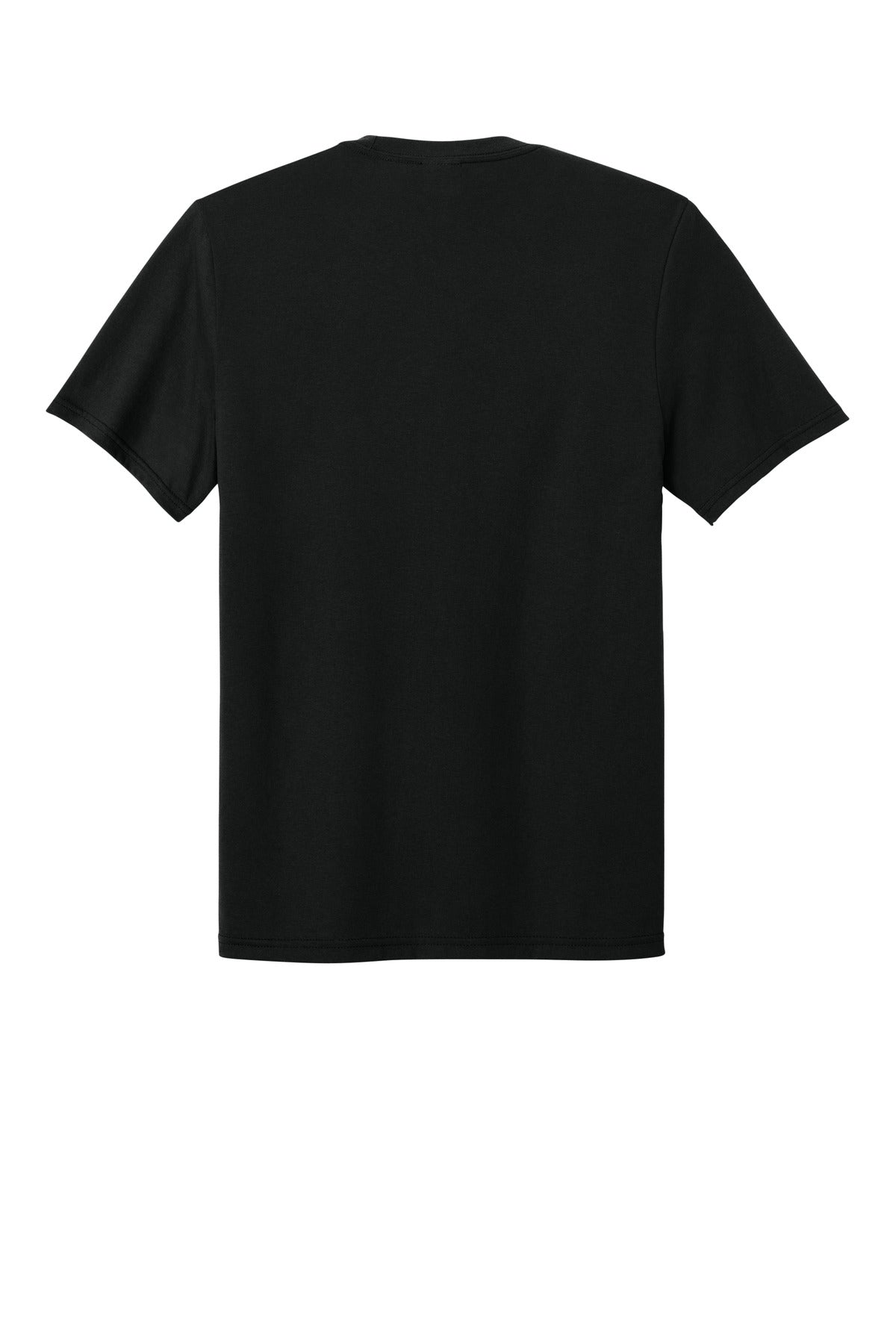 Rear View of Black Port & Co Tri-Blend Tee. PC330 plain