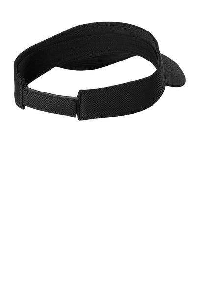Rear View of Black Sport-Tek Action Visor. STC51 plain