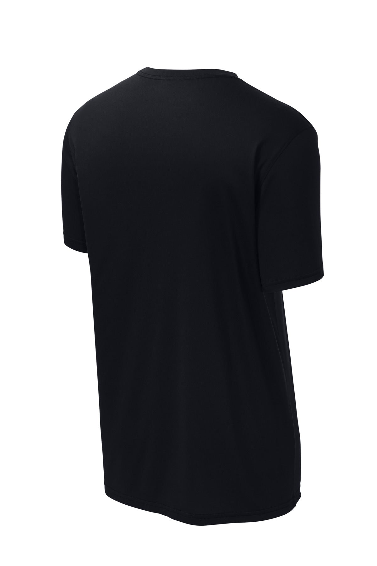 Rear View of Black Sport-Tek Echo Tee ST760 plain