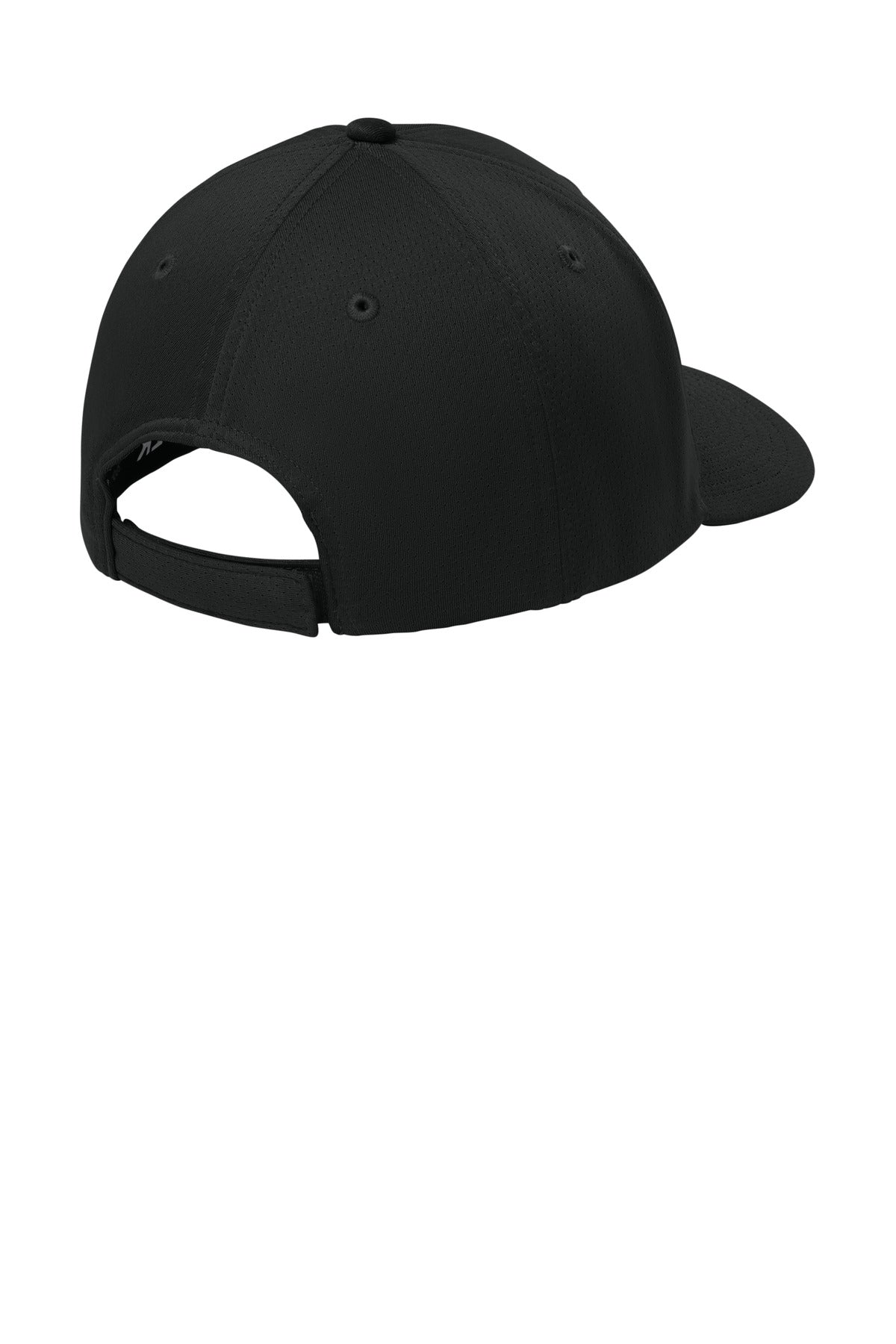 Rear View of Black Sport-Tek Impact Mesh Stretch-Tek Adjustable Cap STC71 plain