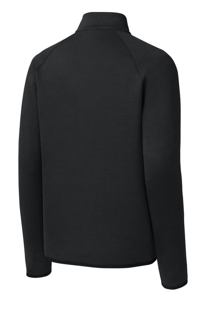 Rear View of Black Sport-Tek Phenom 1/4-Zip ST841 plain