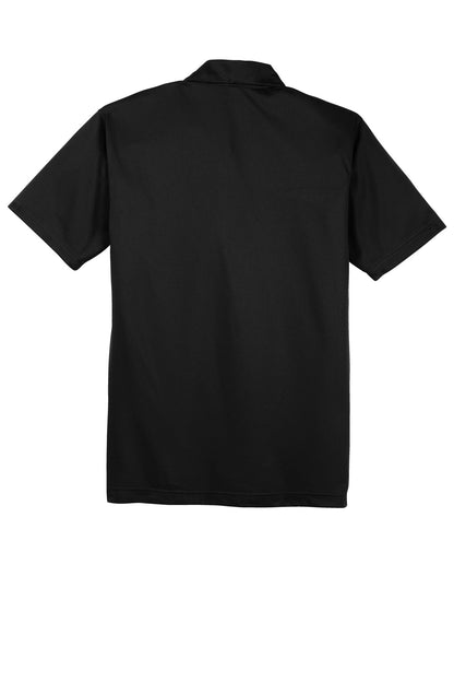 Rear View of Black Sport-Tek PosiCharge Active Textured Polo. ST690 plain
